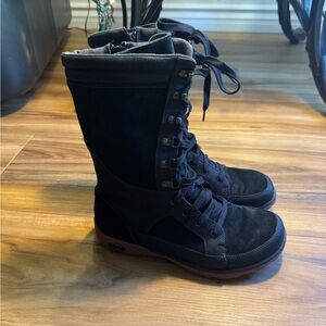 Chaco Black Lace-up Mid-Calf Boots